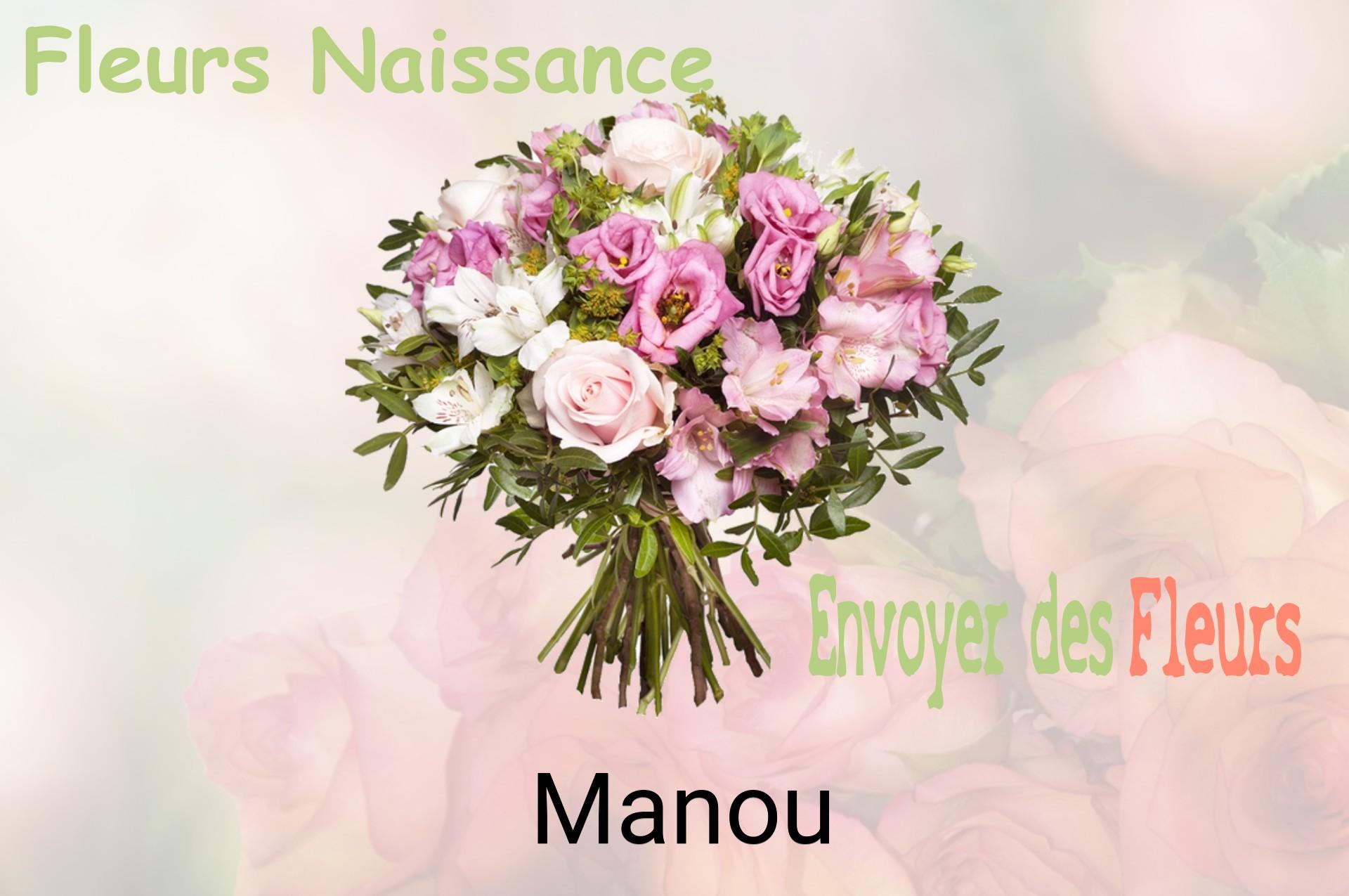 Bouquet de fleurs de naissance livré à Manou